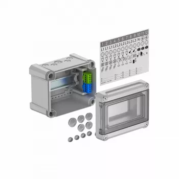 Coffret de distribution en saillie OBO Bettermann SDB 05 PS pour max. 5 modules, IP65, gris 2008804
