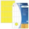 Étiquettes en papier autocollantes permanentes mates HERMA 2361, jaunes, 13 x 40 mm, 896 étiquettes (32 feuilles x 28)