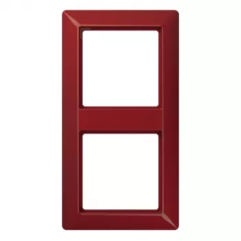 Cadre JUNG AS 500, 2 postes, rouge rubis (RAL 3003), horizontal/vertical AS582BFRT