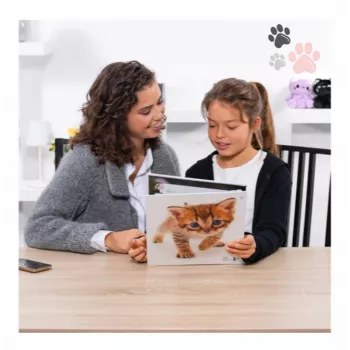 Classeur à anneaux porte-certificats HERMA Chats, DIN A4, carton robuste, entièrement imprimé, mécanisme à 2 anneaux, dos 30 mm, 1 pièce (20174)
