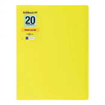 Classeur de présentation PAGNA School A4, 20 pochettes, vert citron 21012-17