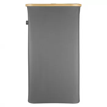 Collecteur de bouteilles consignées HELIT H2406087 100 L gris tissu Oxford avec anneau en bambou et sac de transport amovible