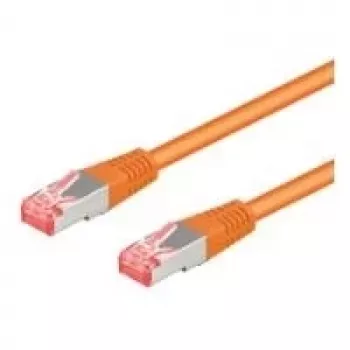 Câble patch Wentronic Goobay CAT 6, S/FTP (PiMF), orange, 25 m, LSZH sans halogène, cuivre (95649)