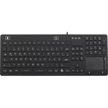 Clavier USB industriel Renkforce IP68 avec surface tactile, noir (iM-IKB110-BK)