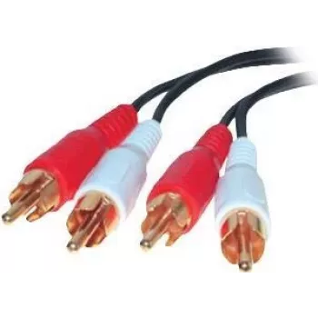 Câble audio SHIVERPEAKS 2 x RCA mâle vers 2 x RCA mâle, 0,5 m, plaqué or, noir BS40501
