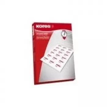 Étiquettes universelles Kores 70 x 36 mm blanches avec marge supérieure et inférieure (L7036), 2400 étiquettes
