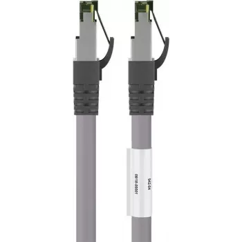 Câble patch Wentronic Goobay CAT 8.1, S/FTP (PiMF), gris, 20 m - LSZH sans halogène, cuivre AWG 24 (55143)