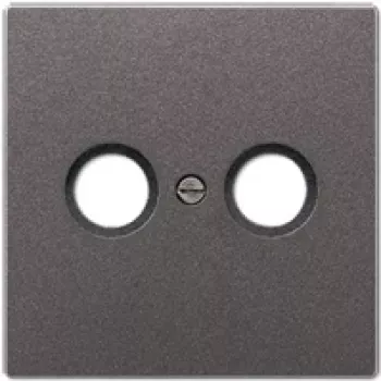 Cache JUNG AL 2990 TV AN 1 poste pour prises d'antenne, aluminium laqué, série LS, anthracite