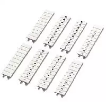 Phoenix Contact ZB 5,2 mm bandes de marquage dentelées blanches, 10 bandes de 10 marqueurs, numéros consécutifs 1-10, snap-on 0808749:0021