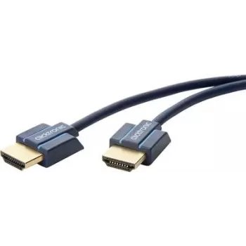 ClickTronic 70703 câble HDMI 1,5 m HDMI Type-A mâle vers mâle bleu 4K 60Hz 18Gbps