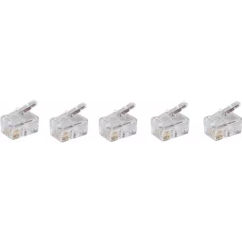 SHIVERPEAKS BASIC-S fiche modulaire RJ10 4P4C, non blindée, contacts dorés, transparent, 1 pièce BS72039-5