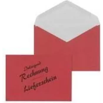 MAILmedia 30005341 enveloppe DL (110 x 220 mm), bon de livraison/facture, rouge, 75 g/m², gommée