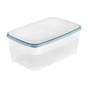 Boîte de conservation alimentaire keeeper franco, 5,4 L, rectangulaire, transparente avec bord bleu 1079768000000