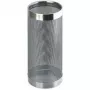 Porte-parapluies en métal HELIT H2515500, design perforé, chrome, rond, diamètre 240 mm, hauteur 490 mm