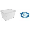 Boîte de rangement keeeper bert avec roulettes, 136 L, couvercle Air-Control, transparent/gris 1056700100000