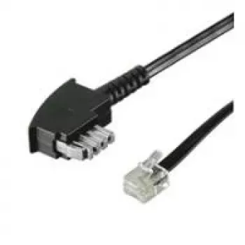Câble téléphonique Wentronic Goobay TAE-N vers RJ11/RJ14, 3 m, noir 50951