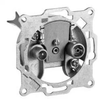 Prise d'antenne traversante 2 trous Wentronic Goobay - atténuation traversante 10 dB (67044)
