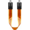 Wentronic Goobay SAT Window Feed-Through Cable, Ultra-Flat 0.3 mm, Brown-Black, 0.3 m, F-Female to F-Female 67244