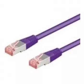 Câble patch Wentronic Goobay CAT 6, S/FTP (PiMF), violet, 15 m - LSZH sans halogène, cuivre 93538