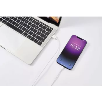 Câble Renkforce USB 2.0 USB-A vers Apple Lightning 1 m blanc mat RF-5724084