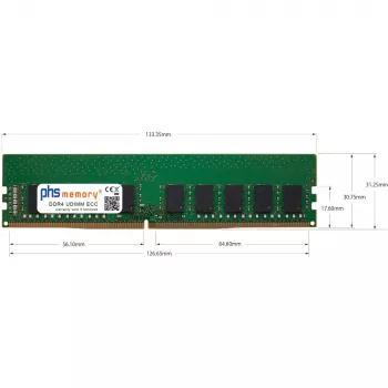 PHS-memory 8 Go DDR4 ECC UDIMM 3200MHz PC4-25600E RAM pour MSI D3030b SP540101