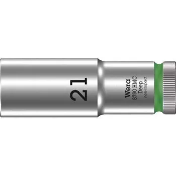 Wera 05004561001 Zyklop 8790 HMC douille hexagonale 21 mm à entraînement 1/2 inch avec prise moletée