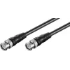 Wentronic Goobay BNC Connection Cable, Black, 2 m - BNC Male to BNC Male (50086)