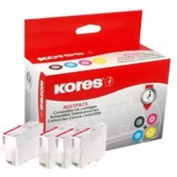 Kores G1577KIT lot de cartouches d'encre pour Canon PGI-580/CLI-581 - noir, cyan, magenta, jaune (4 x 12,2 ml)