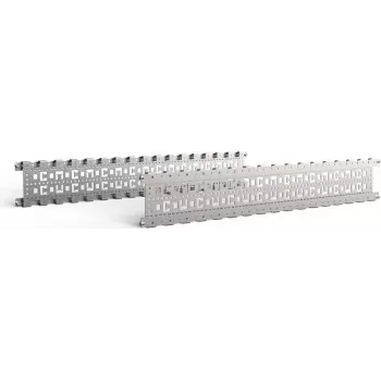 Kit de montage en rack 19 inch SCHROFF 23130084 - acier, zingué, 2 supports, 4 vis M4x10, 4 écrous M4, 4 rondelles, 4 rondelles en plastique