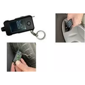 Manomètre de pneus numérique et jauge de profondeur de sculpture IWH avec affichage LCD, PSI, KPa, bar, kg/cm², 1 pièce (75562)
