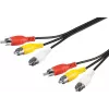 Wentronic Goobay RCA Connection Cable 5 m, 3x RCA Male to 3x RCA Male 50383