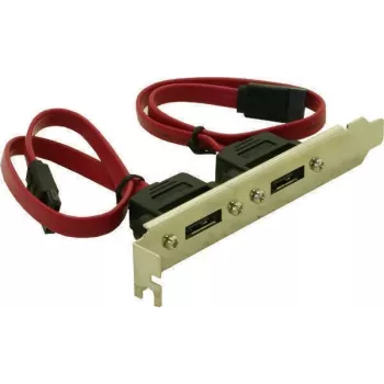 Équerre de slot Delock interne 2x SATA vers 2x eSATA externe (65116)