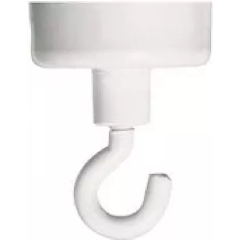 FRANKEN Hook Magnet HM25, 4 kg Holding Force, 25 mm Diameter, White, 1 Piece