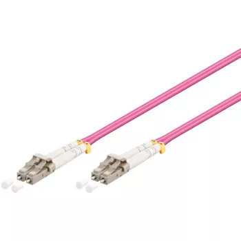 Câble patch fibre optique Wentronic 95938 LC vers LC multimode, rose