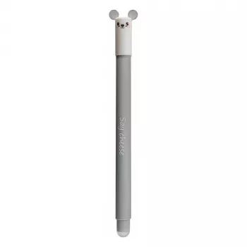 Stylo gel Faber-Castell Eberhard Faber Animal Erase it! Souris 0,7 mm bleu, rechargeable, effaçable (1 pièce) 582108