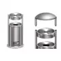 Capot de protection contre les intempéries Kerkmann pour cendrier sur support de sécurité, acier inoxydable, 1 pièce (6292)