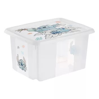 Boîte de rangement keeeper Karolina Stitch, 15 L, transparente, avec couvercle, empilable 1223600131900