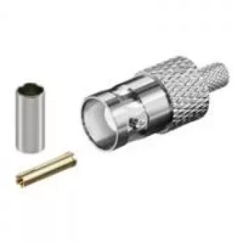 Coupleur à sertir BNC Wentronic Goobay pour câble RG 58/U avec broche dorée 11357