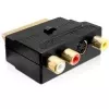 Wentronic Goobay SCART Adapter, SCART Male to 3 RCA Female + 4-Pin Mini-DIN Female, Black 50499