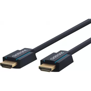 Câble HDMI haut débit avec Ethernet ClickTronic 70308, 12,5 m - bleu