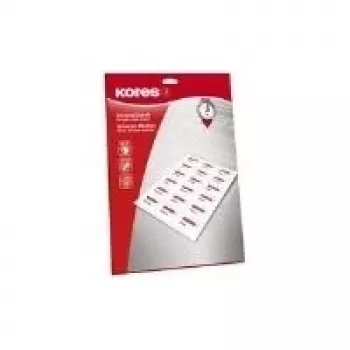 Étiquettes universelles Kores 52,5 x 29,7 mm blanches 25 feuilles sans bordure (1000 étiquettes) L5229.25