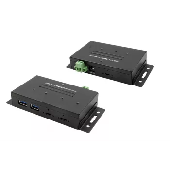 EXSYS EX-1240HMVS Industrial 4-Port USB 3.2 Gen 2 Hub, DIN Rail Mountable, Metal