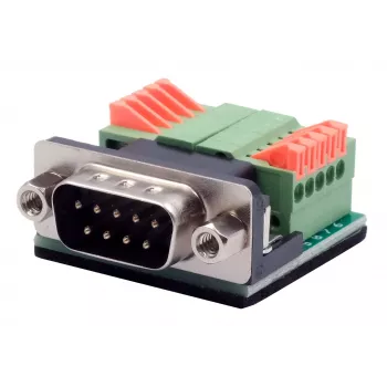 EXSYS EX-49000 Serial Adapter Cable D-SUB 9-pin Male to 10-pin Screw Terminal, 30 cm