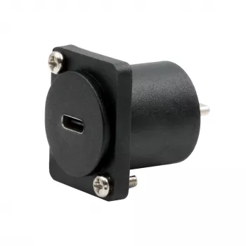 EXSYS EX-49167 D-Type USB-C Female to Male Panel Mount Adapter, USB 3.2 Gen 2, 10Gbps