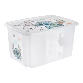 Boîte de rangement keeeper karolina Stitch, 45 litres, empilable/emboîtable avec couvercle, PP transparent, 1 pièce 1223900131900
