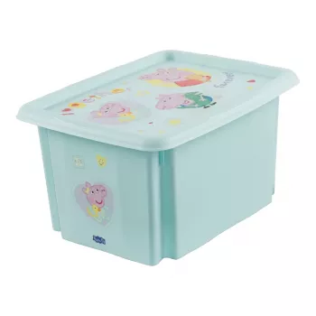 Boîte de rangement keeeper karolina Peppa Pig, 15 litres, empilable/emboîtable avec couvercle, PP, aigue-marine, 1 pièce 1223662433600