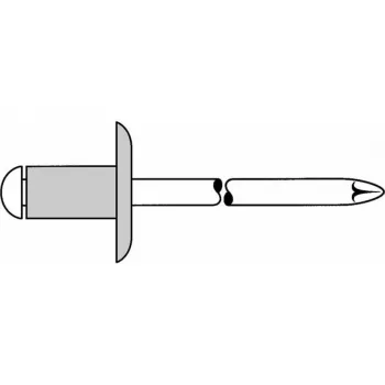 GESIPA Rivet aveugle 4,0 x 12,0 mm aluminium/acier tête large - 500 pièces (1454097)