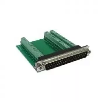 EXSYS EX-49035 D-SUB 37-pin Male to 39-pole Screw Terminal Block Adapter, Green/Silver