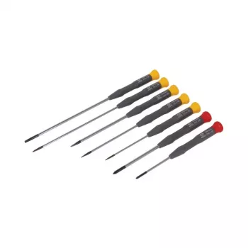 Ensemble de 7 tournevis électronique C.K Tools T4883x (plat 2,5x75, 3,0x100, 3,0x150, PH0x60, PH1x80, PZ0x60, PZ1x80)
