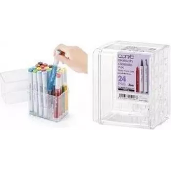 COPIC Acrylic Display Stand for 24 Classic Markers, Clear, Empty (20075D24)